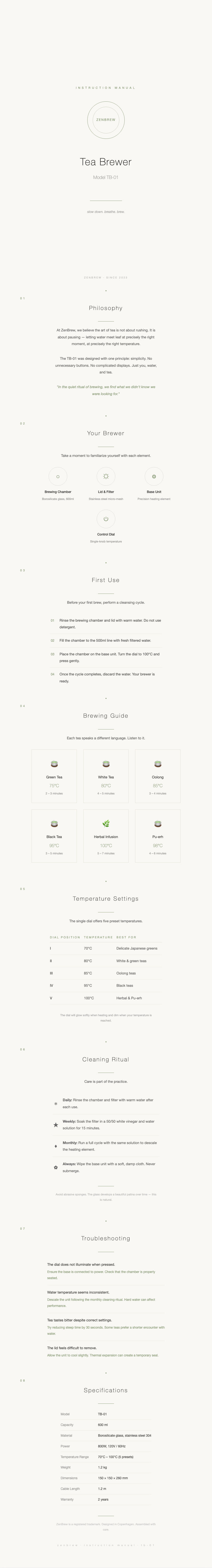 Japandi minimalist instruction manual
